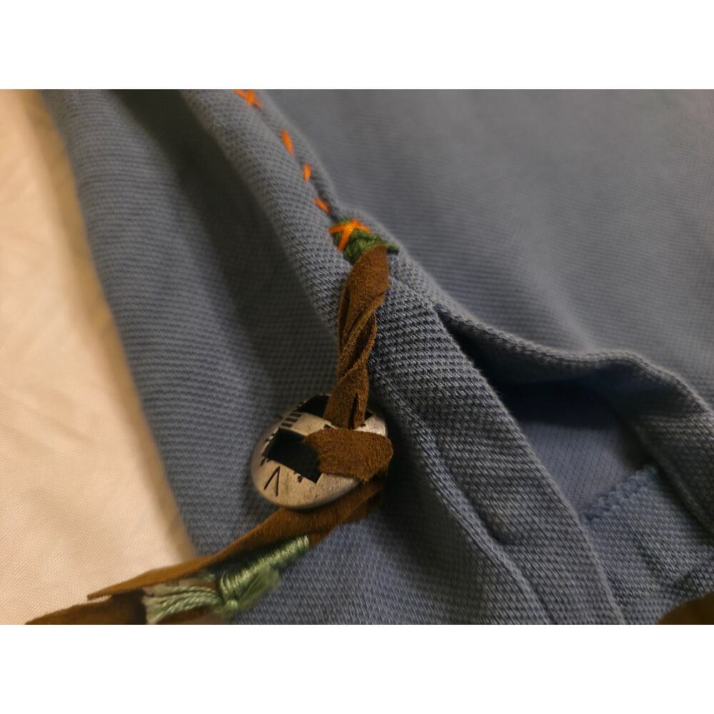 Polo Ralph Lauren Custom Fit Artisan Patchwork Sashiko Polo Shirt NWT Large - Picture 8 of 8